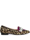 Fratelli Russo Leopard-print Ballet Flats In 中性色