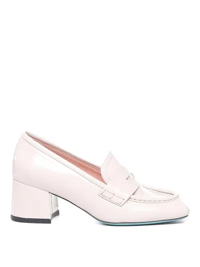 Fratelli Russo Patent Moccasin With Heel In White