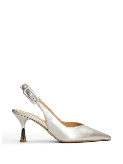 Fratelli Russo Pointed-toe Slingback Pumps In Silver