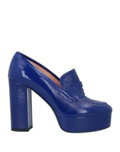 Fratelli Russo Woman Loafers Bright Blue Size 9 Soft Leather