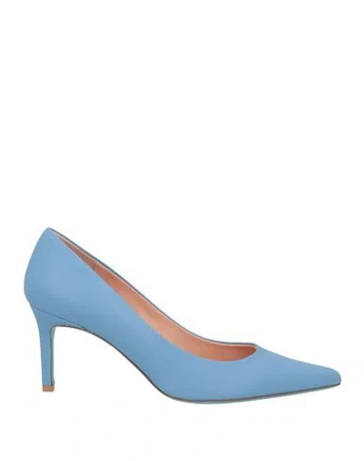 Fratelli Russo Woman Pumps Light Blue Size 8 Leather