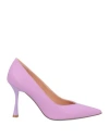 FRATELLI RUSSO FRATELLI RUSSO WOMAN PUMPS LILAC SIZE 5 LEATHER