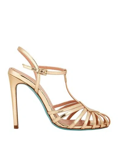 Fratelli Russo Woman Sandals Gold Size 8 Leather