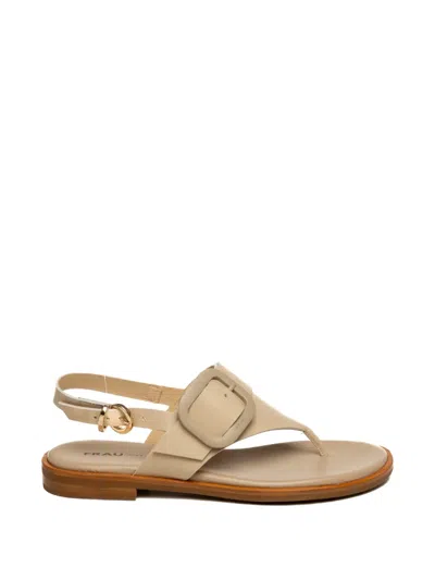 Frau Buckle-detail Leather Sandals In Brown