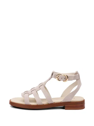 Frau Cage-design Sandals In Neutral