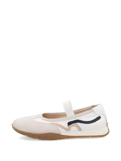 Frau Cross Hybrid Ballet Flats In Neutral