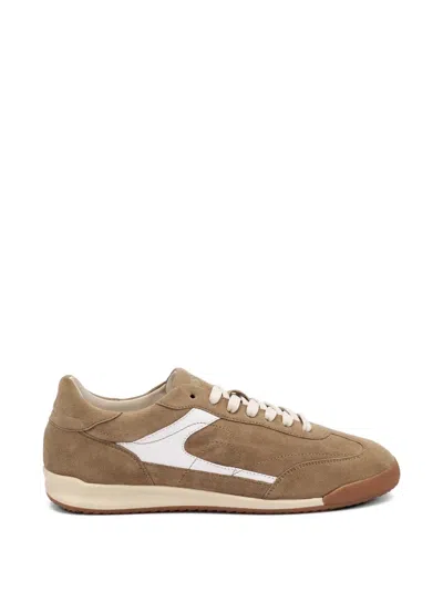 Frau Cross Hybrid Suede Sneakers In Brown
