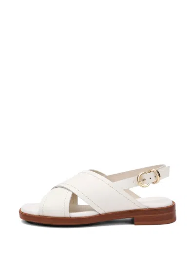 Frau Crossover-strap Leather Sandals In Black