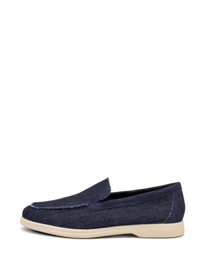 Frau Deconstructed Denim Loafers In Blue