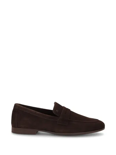 Frau Deconstructed Suede Loafers In Brown