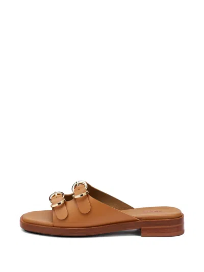 Frau Double-strap Buckle Sandals In Black