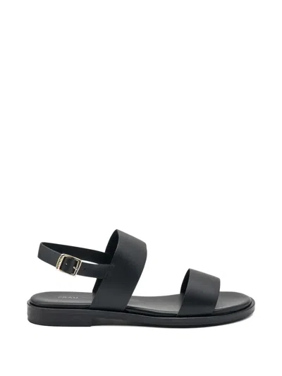 Frau Double-strap Sandals In Black