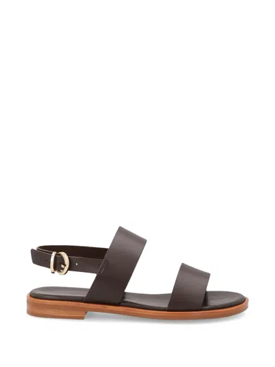 Frau Double-strap Sandals In Brown