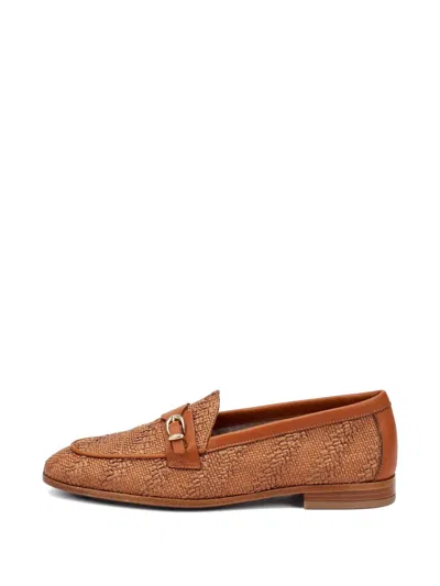 Frau Herringbone-effect Loafers In Brown