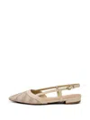 Frau Herringbone-effect Raffia Pumps In Neutral