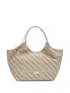 Frau Herringbone-effect Tote Bag In White