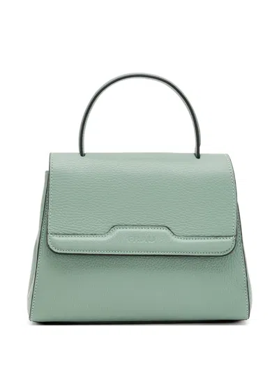 Frau Leather Tote Bag In Green