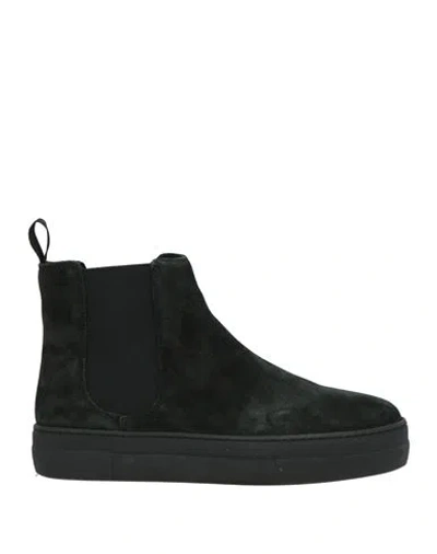 Frau Man Ankle Boots Black Size 5 Soft Leather, Textile Fibers