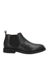 Frau Man Ankle Boots Black Size 9 Leather, Textile Fibers