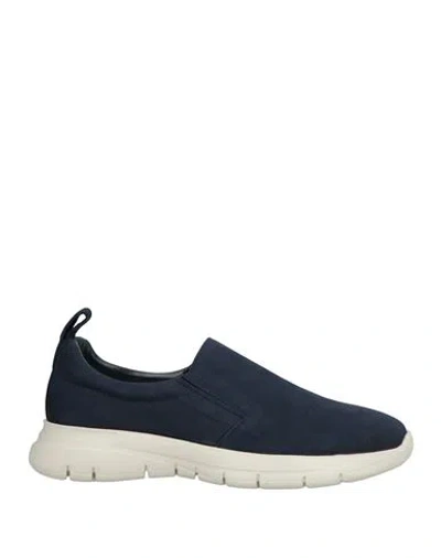Frau Man Sneakers Navy Size 7 Leather In Multi