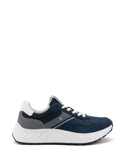 Frau Panelled Leather Sneakers In Blue