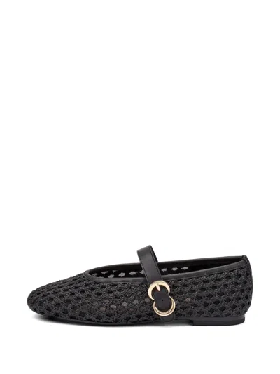 Frau Raffia Ballet Flats In Black