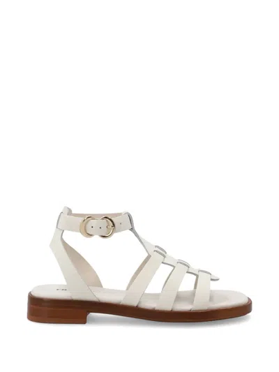 Frau Strappy Cage Sandals In White