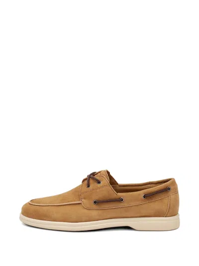 Frau Suede Boat Shoes In Brown