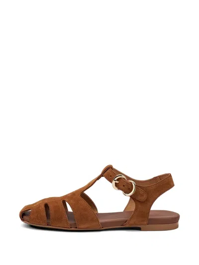 Frau Suede Fisherman Sandals In Brown