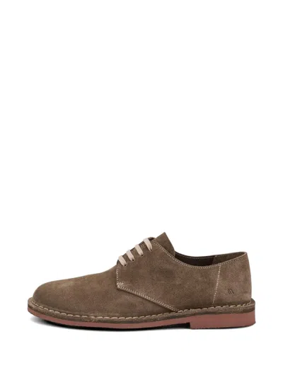 Frau Suede Lace-up Derby Shoes In Brown