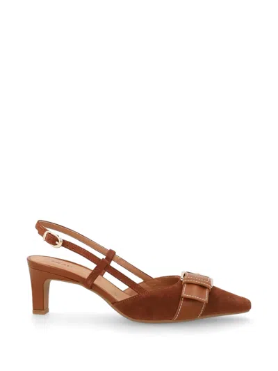 Frau Suede Slingback Pumps In Brown