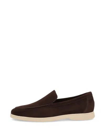 Frau Suede Slip-on Loafers In Brown