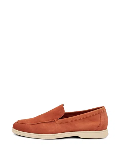 Frau Suede Slip-on Loafers In Orange