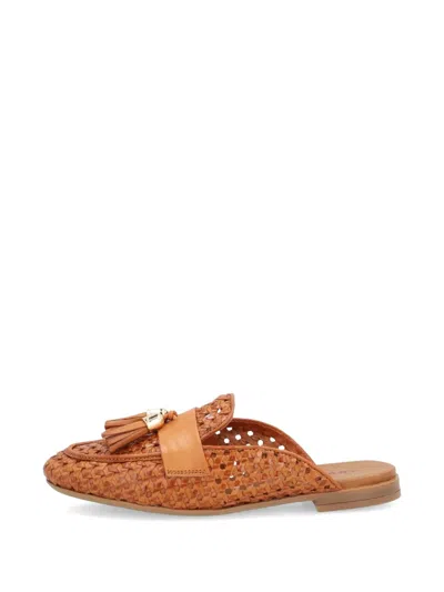 Frau Tassel-detail Mules In Brown