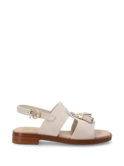 Frau Tassel-embellished Suede Flat Sandals In Multi