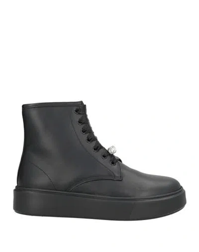 Frau Woman Ankle Boots Black Size 10 Leather