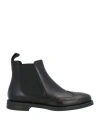 Frau Woman Ankle Boots Black Size 8 Leather In Black