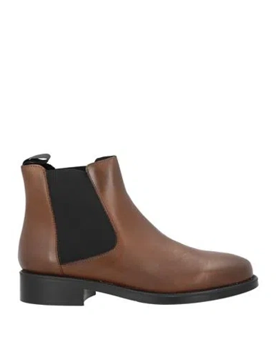 Frau Woman Ankle Boots Brown Size 10 Leather