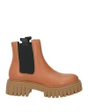 Frau Woman Ankle Boots Camel Size 6 Leather In Sand