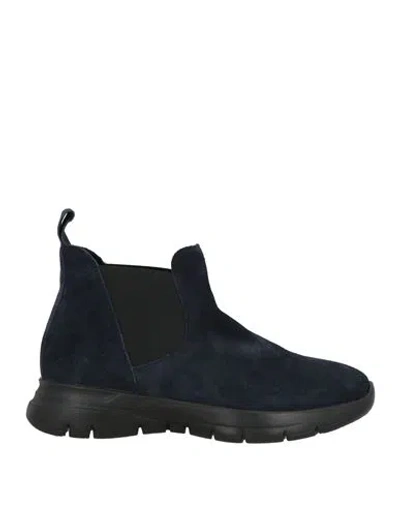 Frau Woman Ankle Boots Midnight Blue Size 6 Leather