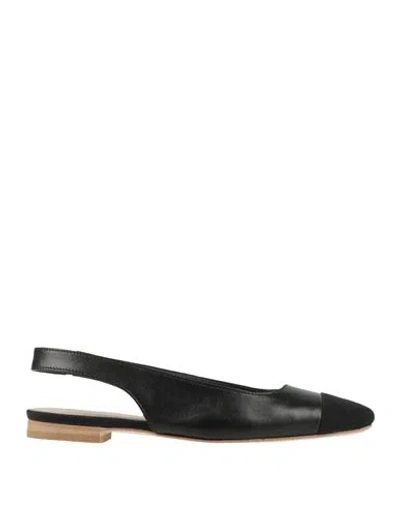 Frau Woman Ballet Flats Black Size 11 Leather