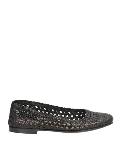 Frau Woman Ballet Flats Black Size 8 Leather