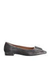 Frau Woman Ballet Flats Grey Size 8 Textile Fibers In Grey