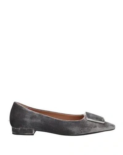 Frau Woman Ballet Flats Grey Size 8 Textile Fibers