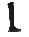 Frau Woman Boot Black Size 6 Textile Fibers