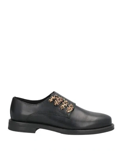 Frau Woman Lace-up Shoes Black Size 7 Leather