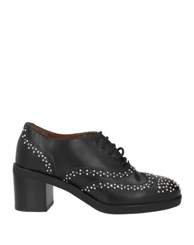 Frau Woman Lace-up Shoes Black Size 5 Leather