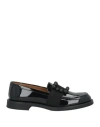 Frau Woman Loafers Black Size 6 Leather In Black