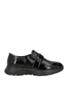 Frau Woman Loafers Black Size 7 Leather In Black