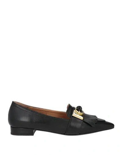 Frau Woman Loafers Black Size 7 Leather